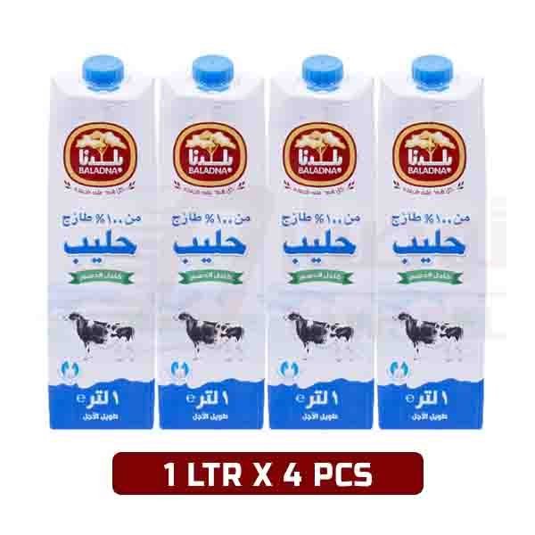 Baladna-Full-Fat-Long-Life-Milk-1-LTR-X-4-PCS-1.jpg Baladna Full Fat Long Life Milk - 1 LTR X 4 PCS - Image 1