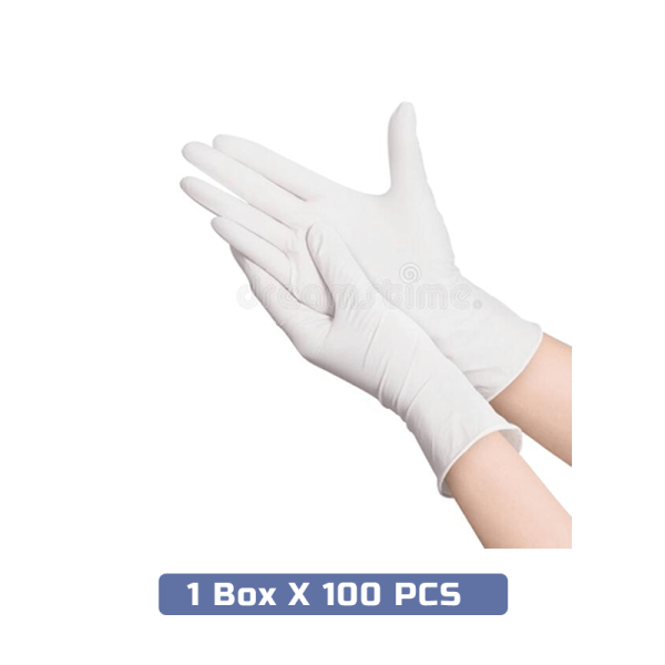 Hand Gloves White (Large Size) – 1 Box X 100 PCS