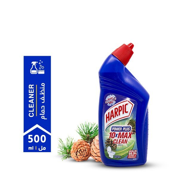 Harpic-Power-Plus-10X-Max-Pine-500ml-2.jpg Harpic Power Plus 10X Max Pine 500ml - Image 1