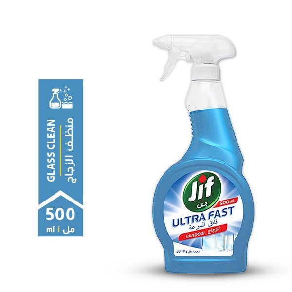 Jif-Ultra-Fast-Window-Cleaner-Spray-500ml-1-1.jpg Jif Ultra Fast Window Cleaner Spray 500ml - Image 1