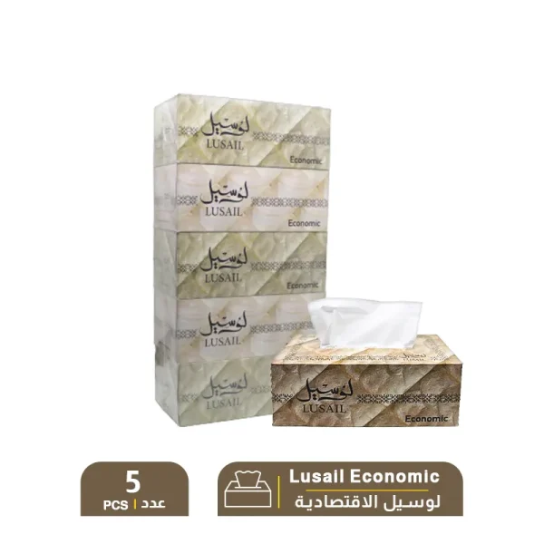 Lusail Economic Facial Tissue – 1 Shrink X 5 PCS