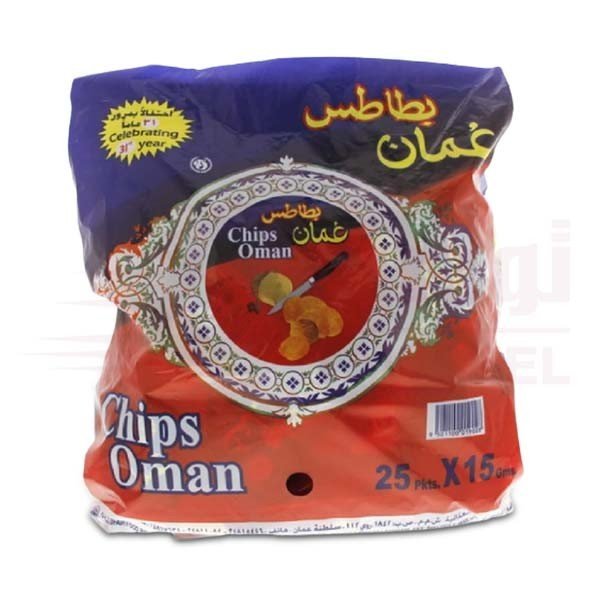 Oman-Chips-Chilli-Flavour-15g-X-25-PCS-1-1.jpg Oman Chips Chilli Flavour – 15g X 25 PCS - Image 1