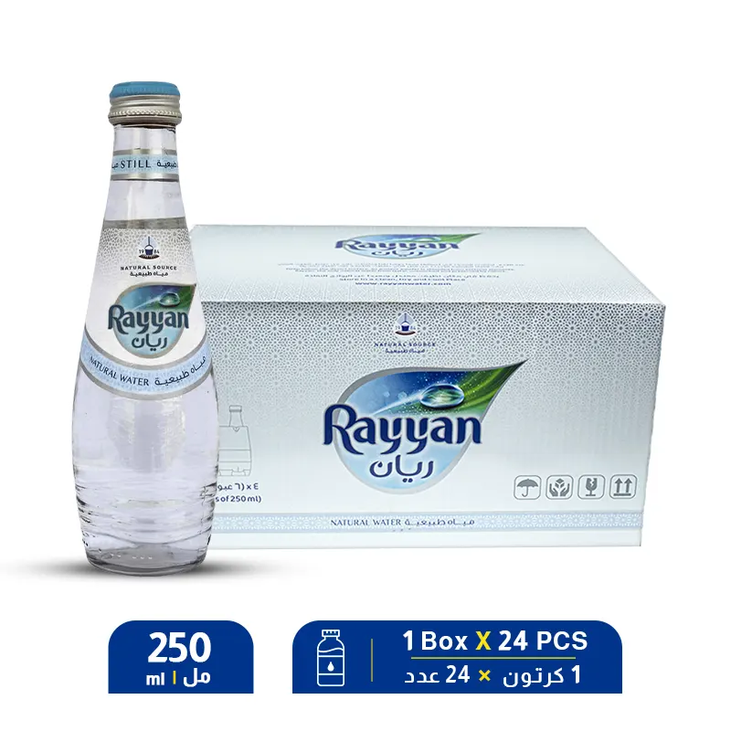 Rayyan-Water-Glass-250ml-1-Box-X-24-PCS-1.webp Rayyan Water (Glass) 250ml – 1 Box X 24 PCS - Image 1