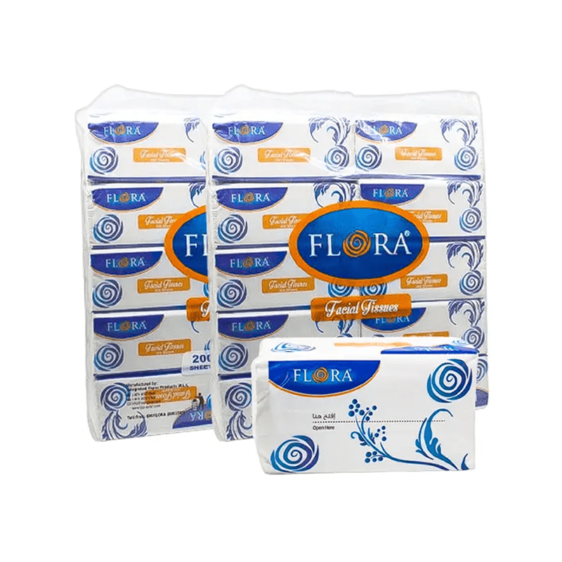 flora-soft-tissue-200-sheets-1-pack-x-50-pcs-qtawseel-2.png Flora Soft Tissue 200 Sheets -1 Pack X 40 PCS - Image 1